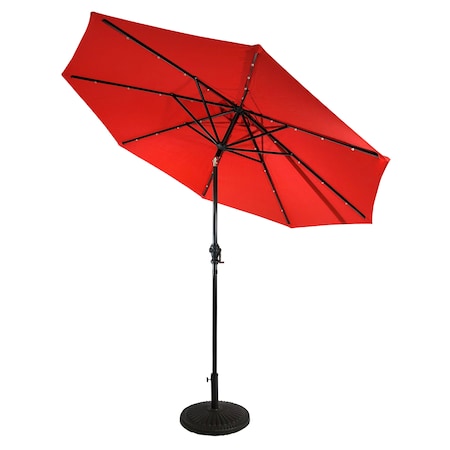 Sun-Ray Sun-Ray 9' Round Solar Lighted Umbrella 801022OLE